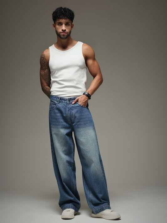 Faded Ocean Baggy Jeans