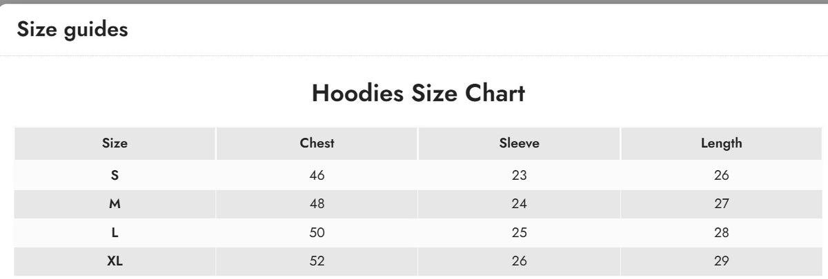 Size Guide