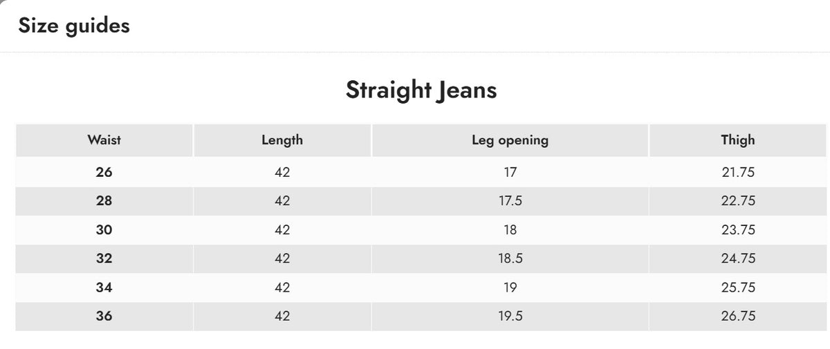 Size Guide